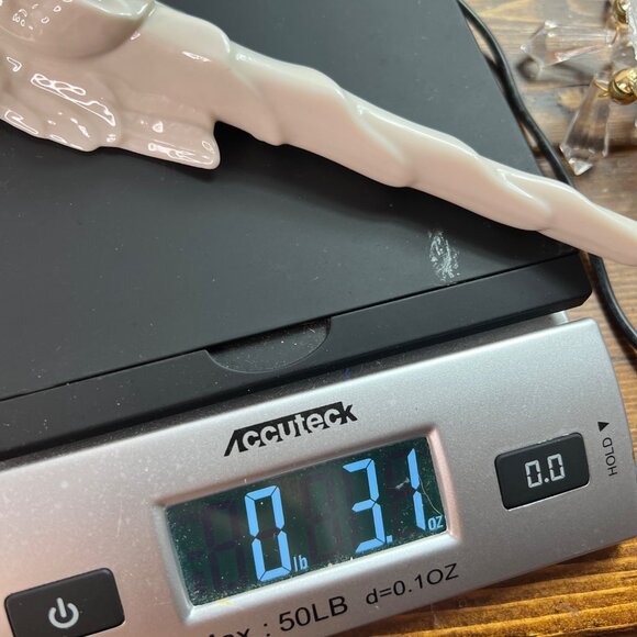 Vintage Porcelain Angel Icicle Christmas Ornament 9" Tall - Picture 6 of 6